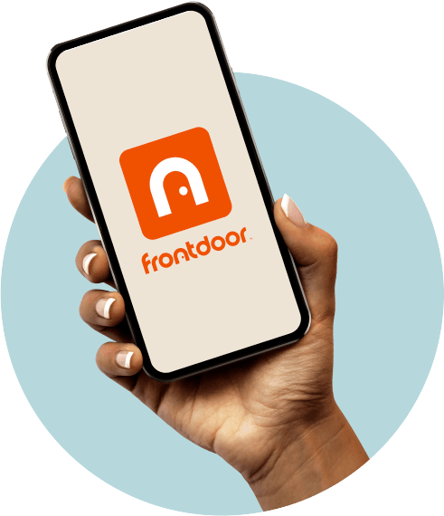 Phone with Frontdoor logo